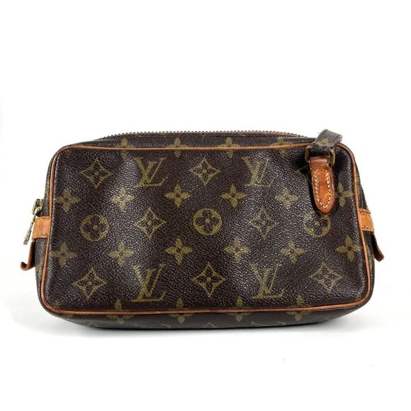 LOUIS VUITTON M51828 Monogram MarlyBandouliere Crossbody Pochette Shoulder Bag - Picture 1 of 12